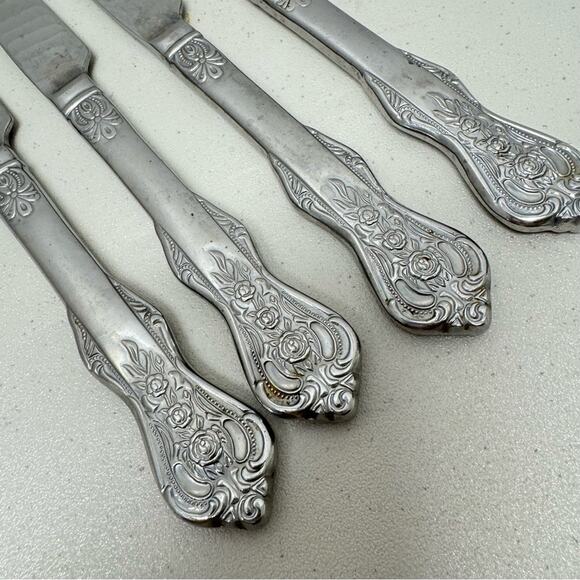 Vintage Heritage Mint LTD Royal Alister Stainless Steel Butter Knife Set of 4 - Picture 2 of 6